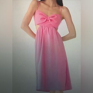 J.Crew Collection bow-front cutout midi dress in stretch taffeta Sz 8